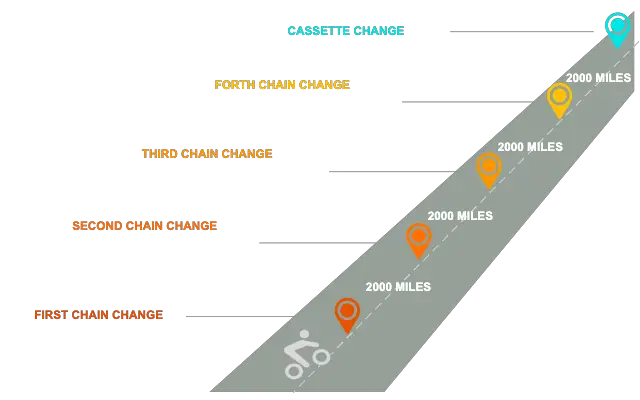 MTB chain and cassette change intervals